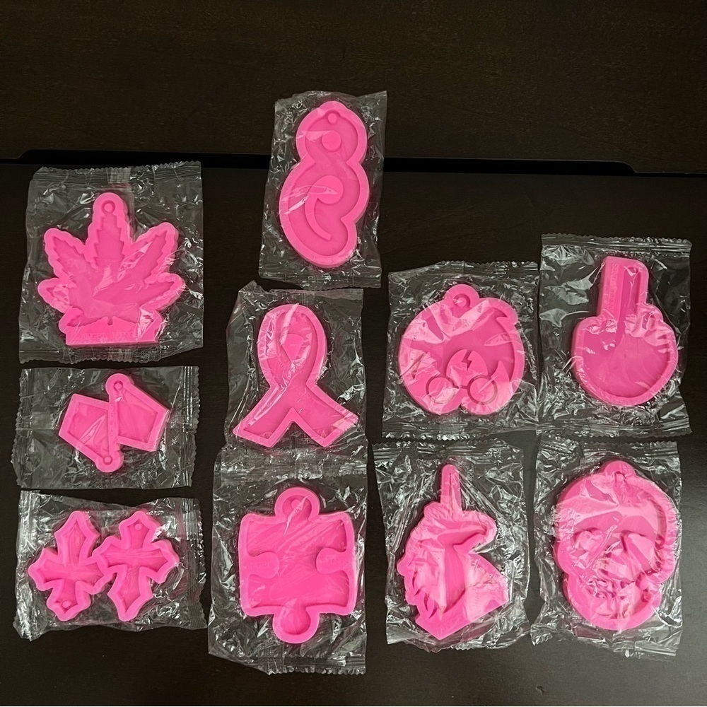 Silicone Molds with Holes for DIY Keychain Earring Necklace Pendant Jewelry